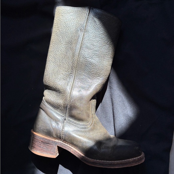 Frye Dark Leather Heeled Boots - Picture 13 of 16